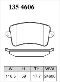 Тормозные колодки Dixcel Premium P-1354606 Audi A4 A5 Q5 задние