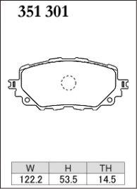 Тормозные колодки Dixcel Z type Z-351301 Mazda MX5 Roadster ND5RC FIAT 124 Spider передние