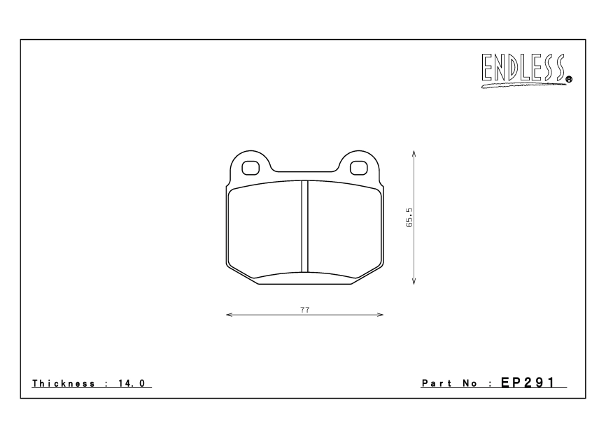 Тормозные колодки Endless EP291 CC-Rg (R506/906/206) Nissan Skyline GT-R BNR32, BCNR33, BNR34, Mitsubishi EVO 7-9 CT9A Brembo, Subaru GDB/GRB (WRX) Sti Brembo) фото 1